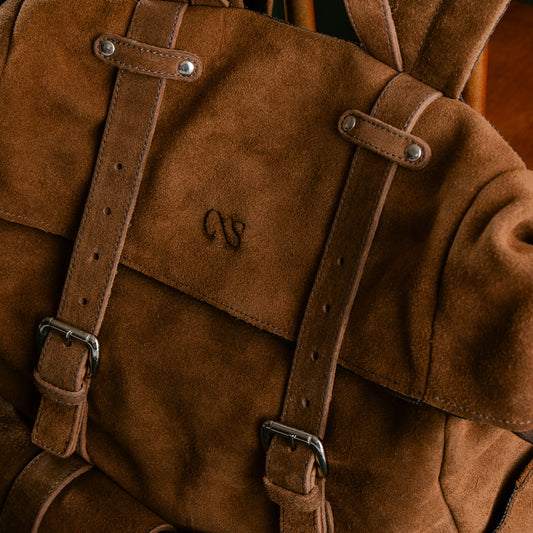 Men's Cappuccino Leather Backpack – CNS M136