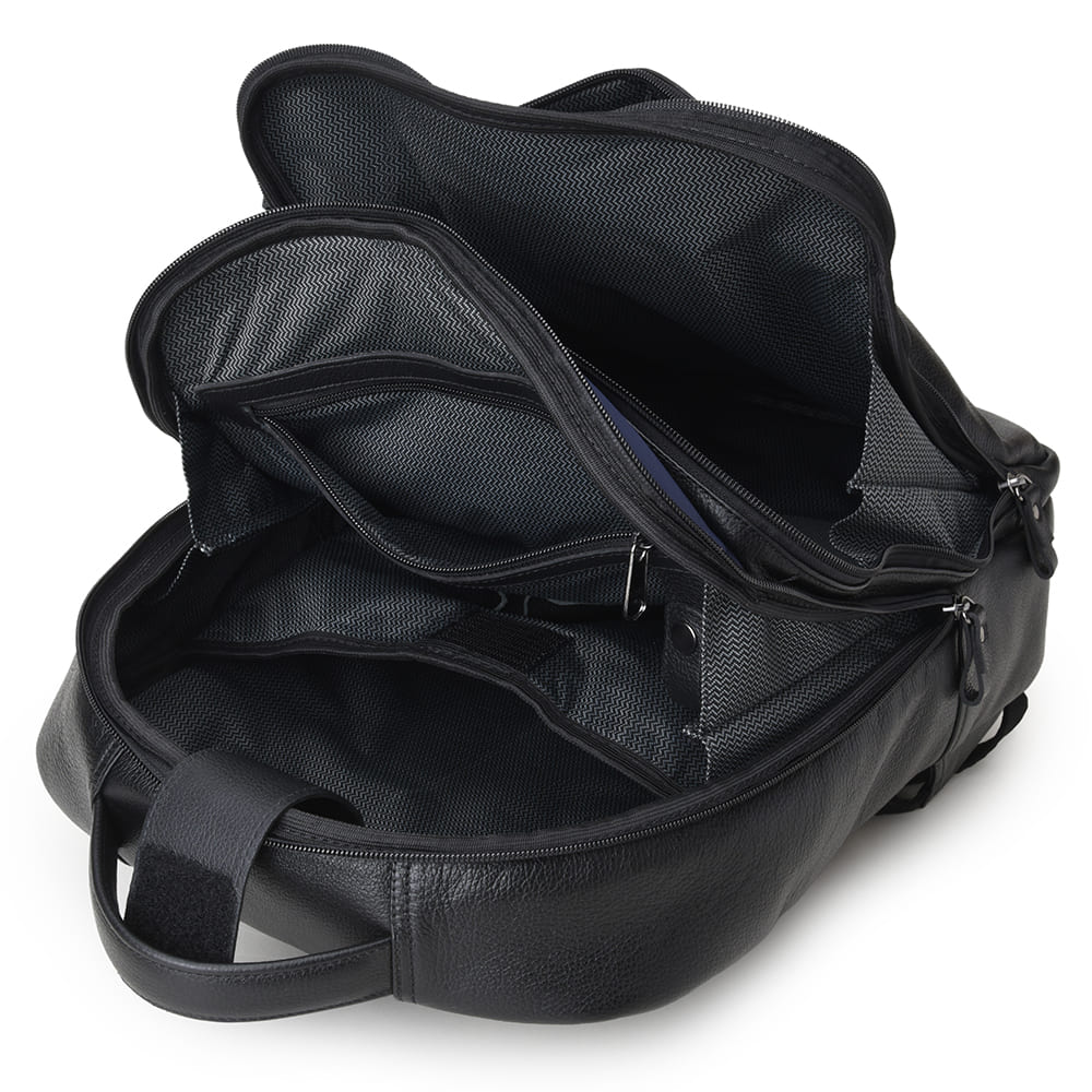 Men's Black Leather Backpack – CNS M103