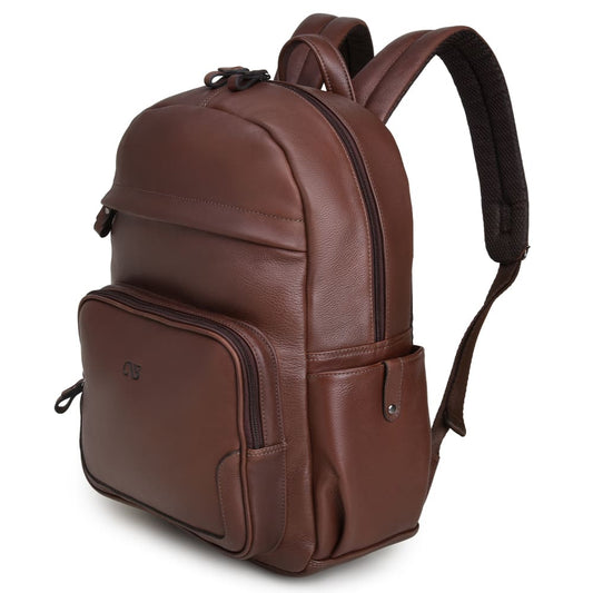 Men's Coffee Leather Backpack – CNS M146
