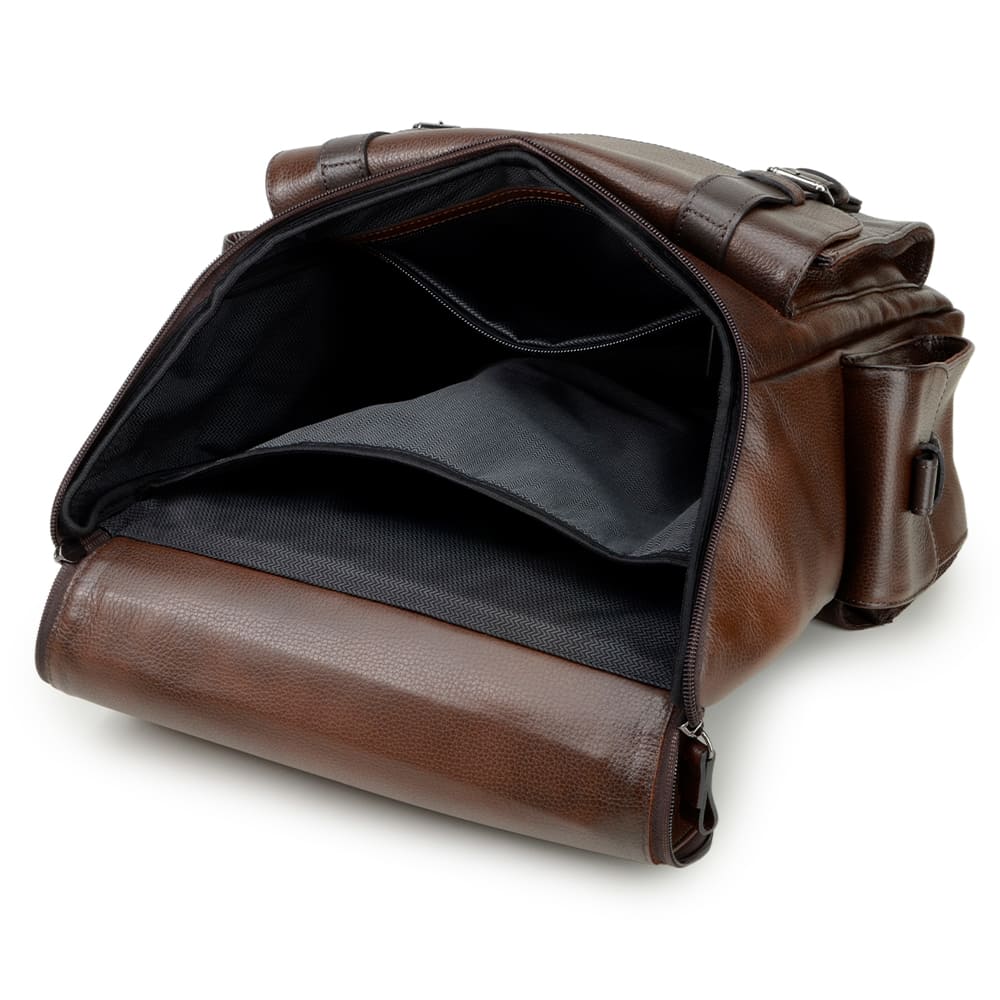 Men's Cognac Leather Backpack – CNS M187