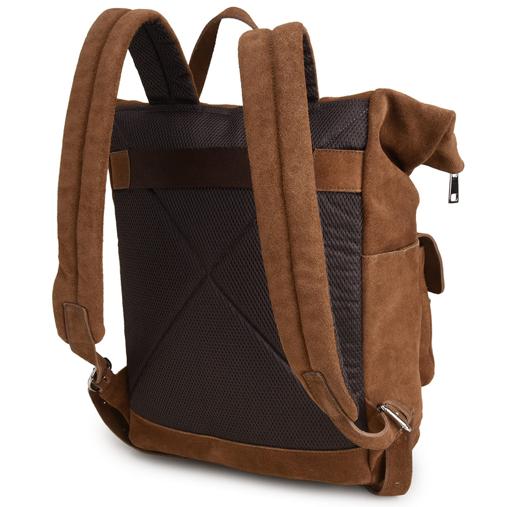 Men's Cappuccino Leather Backpack – CNS M136