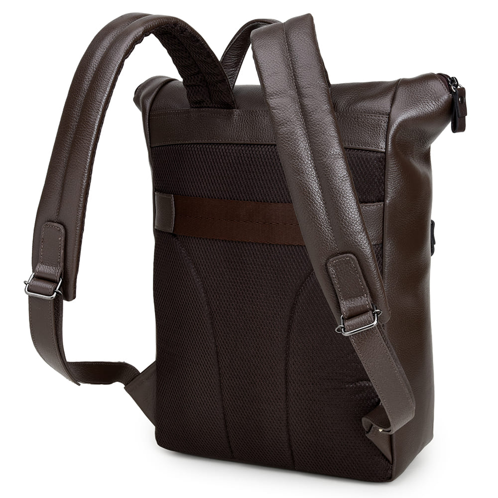 Men's Coffee Leather Backpack – CNS M107