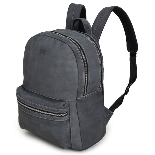 Men's Charcoal Leather Backpack – CNS M125