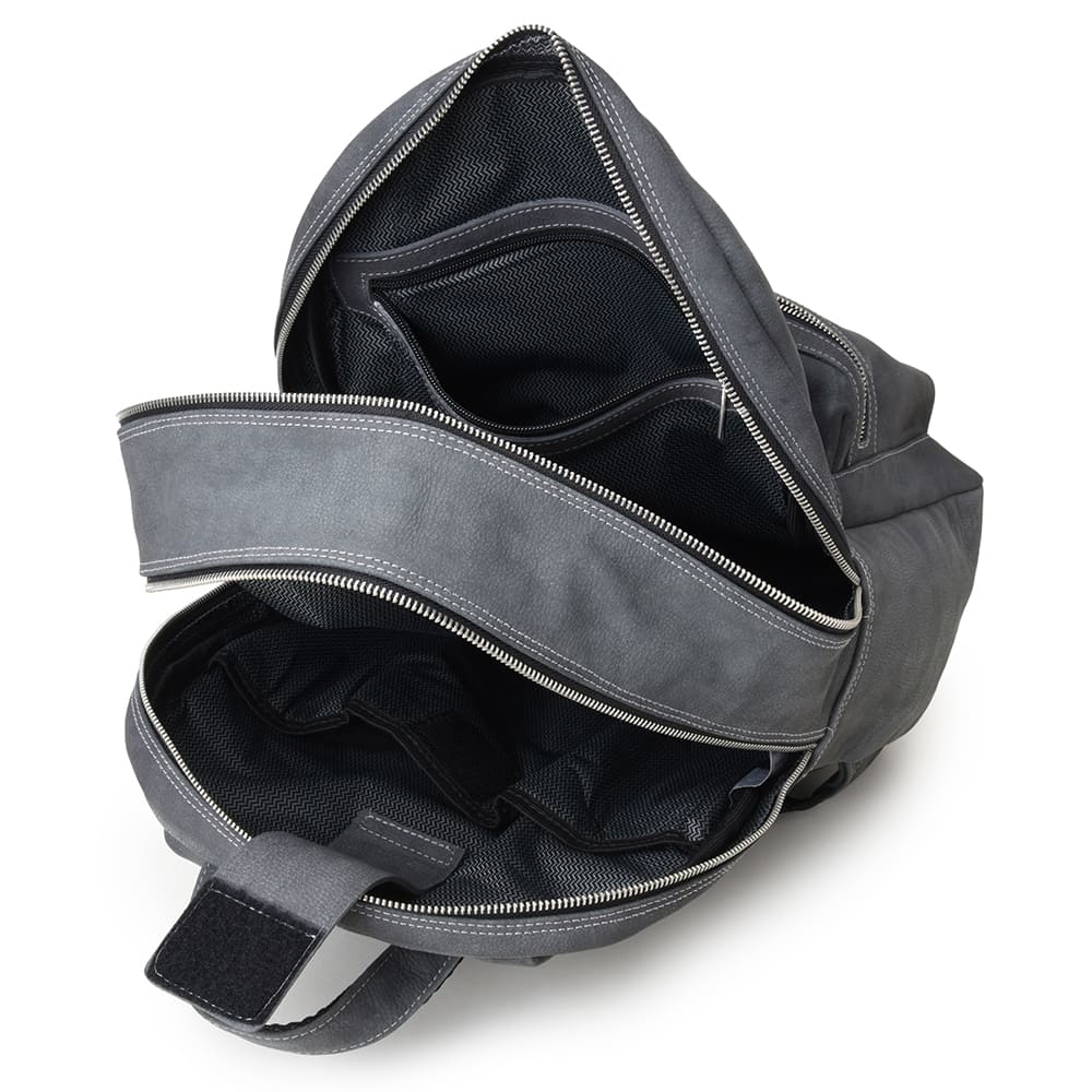 Men's Charcoal Leather Backpack – CNS M125