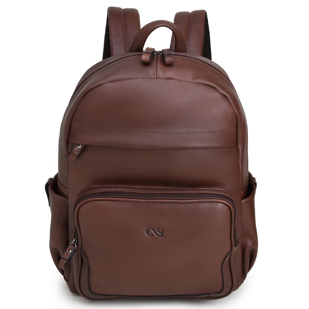 Men's Coffee Leather Backpack – CNS M146