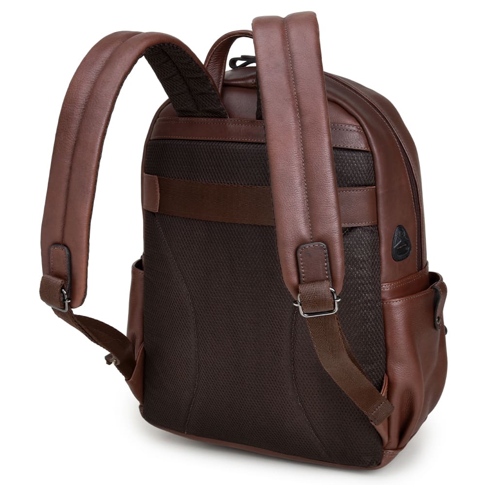 Men's Coffee Leather Backpack – CNS M146