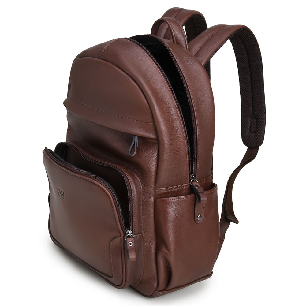 Men's Coffee Leather Backpack – CNS M146