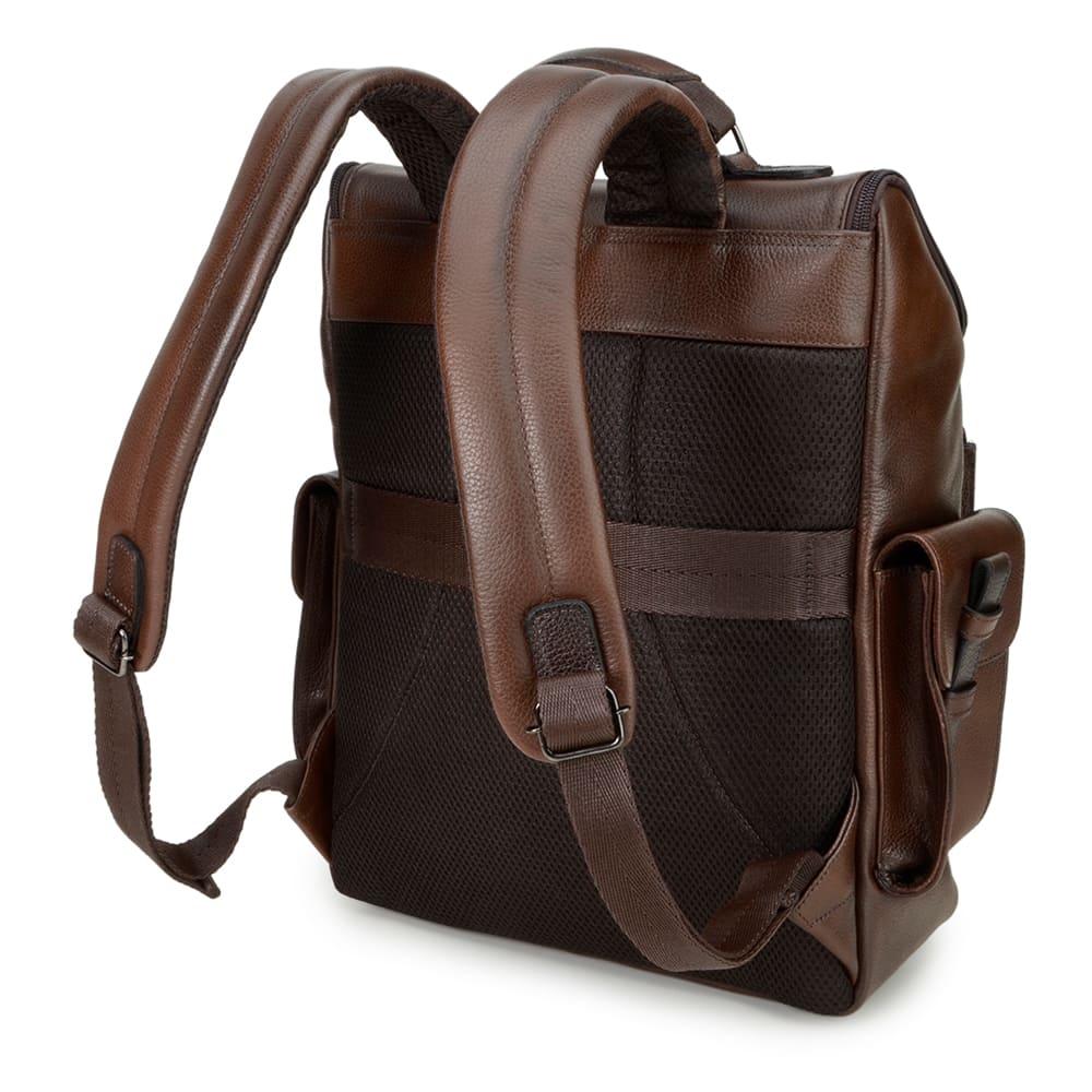 Men's Cognac Leather Backpack – CNS M187