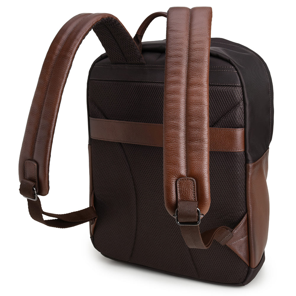 Men's Coffee Leather Backpack – CNS 103A