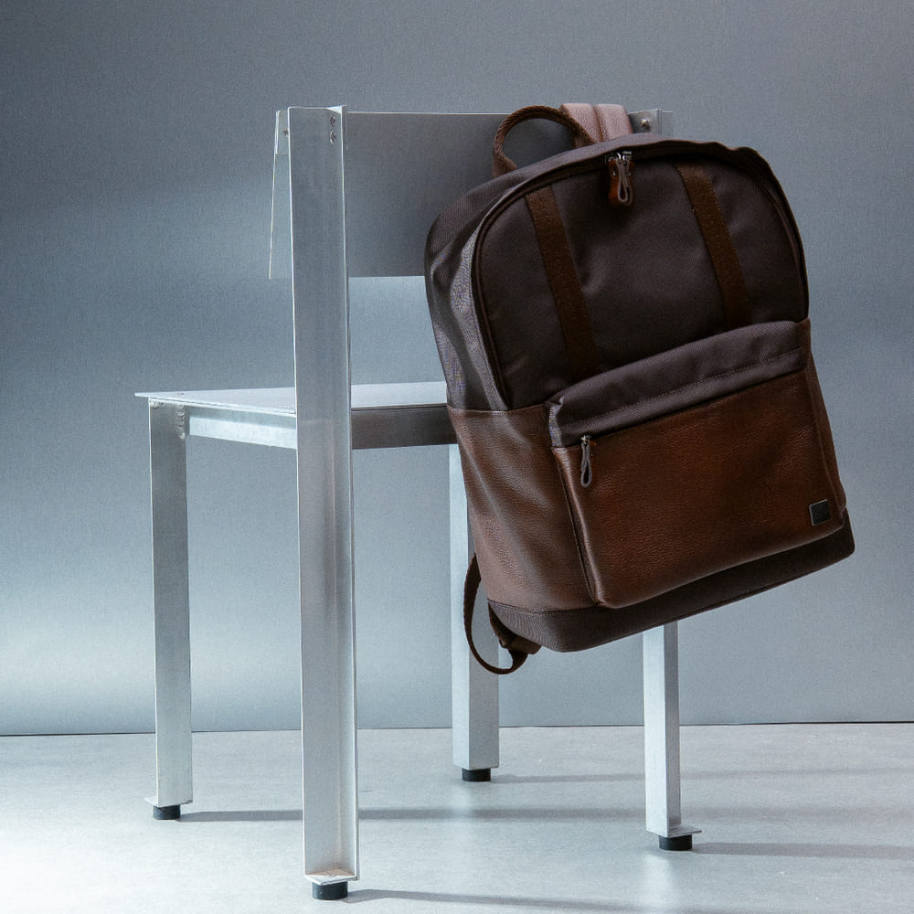 Men's Coffee Leather Backpack – CNS 103A